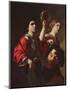 David Triumphant (Oil on Canvas)-Bartolomeo Manfredi-Mounted Giclee Print