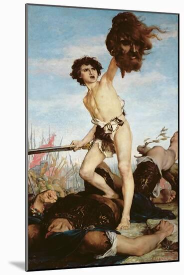 David Victorious over Goliath, 1876-Gabriel-Joseph-Marie-Augustin Ferrier-Mounted Giclee Print