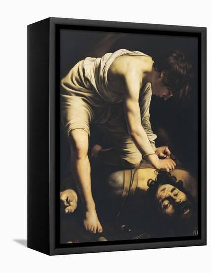 David Victorious over Goliath, circa 1600-Caravaggio-Framed Stretched Canvas