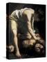 David Victorious over Goliath-Caravaggio-Stretched Canvas