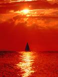 Sailboat at Dawn, Lake Huron, Mackinaw, Michigan, USA-David W. Kelley-Stretched Canvas