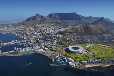 Aerial of Stadium,Waterfront, Table Mountain, Cape Town, South Africa