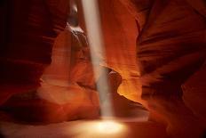 Navajo Nation, Shaft of Light and Eroded Sandstone in Antelope Canyon-David Wall-Laminated Photographic Print
