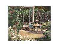 Summer Patio-David Weiss-Stretched Canvas