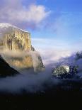 Half Dome Above River and Winter Snow, Yosemite National Park, California, USA-David Welling-Laminated Photographic Print