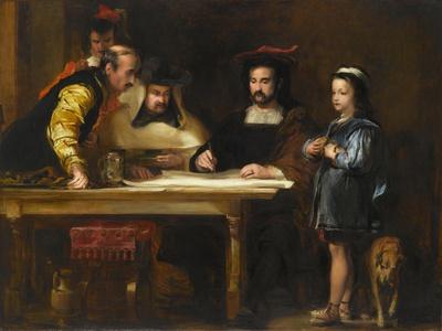 Christopher Columbus in the Convent of La Rábida Explaining His Intended Voyage, 1834
