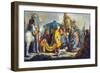 David with Goliath before Saul-Rembrandt van Rijn-Framed Art Print