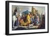 David with Goliath before Saul-Rembrandt van Rijn-Framed Art Print