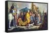 David with Goliath before Saul-Rembrandt van Rijn-Framed Stretched Canvas