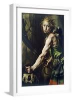 David with Goliath's Head, 1623-1625-Tanzio da Varallo-Framed Giclee Print