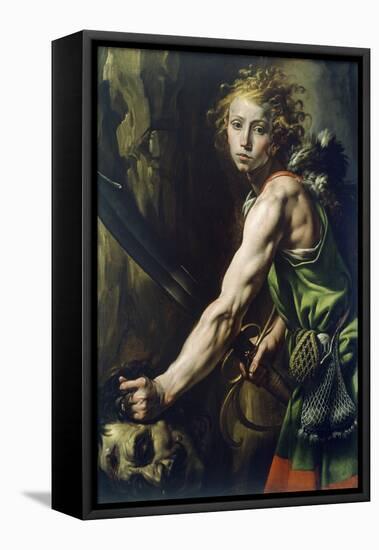 David with Goliath's Head, 1623-1625-Tanzio da Varallo-Framed Stretched Canvas