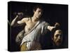 David with the Head of Goliath by Caravaggio-null-Stretched Canvas