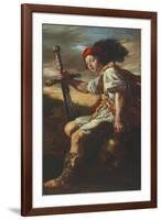 David with the Head of Goliath, c.1620-Domenico Fetti or Feti-Framed Giclee Print