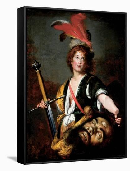 David with the Head of Goliath, C.1636-Bernardo Strozzi-Framed Stretched Canvas