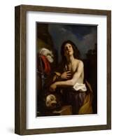 David with the Head of Goliath, C. 1650-Guercino-Framed Giclee Print