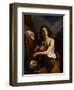David with the Head of Goliath, C. 1650-Guercino-Framed Giclee Print