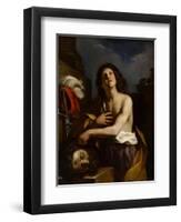 David with the Head of Goliath, C. 1650-Guercino-Framed Giclee Print