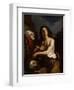 David with the Head of Goliath, C. 1650-Guercino-Framed Giclee Print