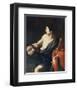 David with the Head of Goliath-Pietro Novelli-Framed Art Print