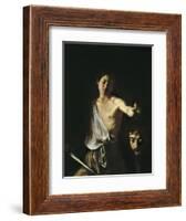 David with the Head of Goliath-Caravaggio-Framed Art Print