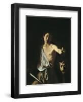 David with the Head of Goliath-Caravaggio-Framed Art Print