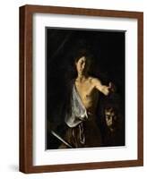 David with the Head of Goliath-Caravaggio-Framed Giclee Print