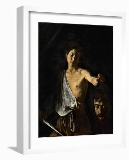 David with the Head of Goliath-Caravaggio-Framed Giclee Print