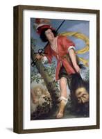 David with the Head of Goliath-Bernardo Strozzi-Framed Giclee Print