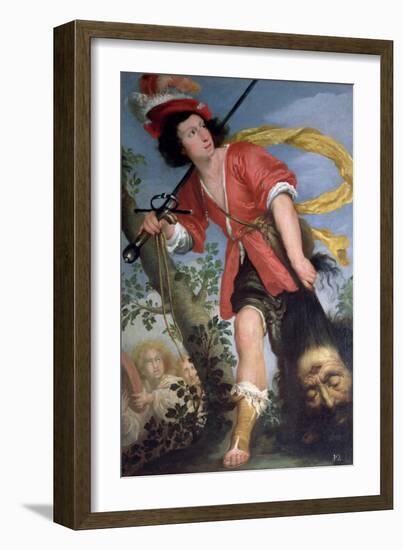 David with the Head of Goliath-Bernardo Strozzi-Framed Giclee Print