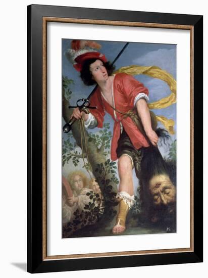 David with the Head of Goliath-Bernardo Strozzi-Framed Giclee Print