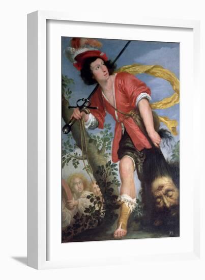 David with the Head of Goliath-Bernardo Strozzi-Framed Giclee Print