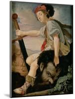 David with the Head of Goliath-T. Flatman-Mounted Giclee Print