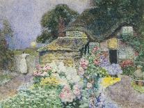 Cottage Garden at Sunset-David Woodlock-Giclee Print