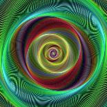 Computer Generated Spiral Fractal Pattern Background-David Zydd-Photographic Print