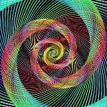 Colorful Abstract Geometric Spiral Design Background-David Zydd-Photographic Print