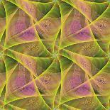 Multicolored Spiral Fractal Design Background-David Zydd-Photographic Print