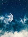 Midnight Fog and Moon-DavidMSchrader-Framed Art Print