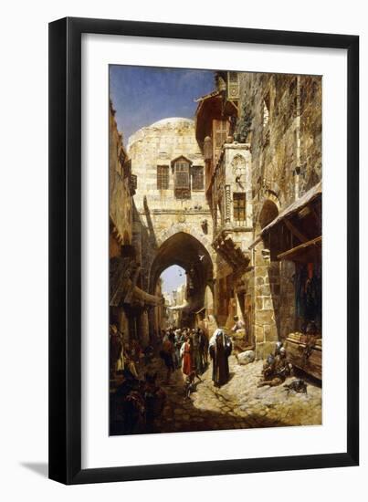 Davidstrasse, Jerusalem, 1887-Gustave Bauernfeind-Framed Giclee Print