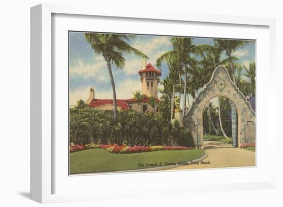 Davies Estate, Palm Beach, Florida-null-Framed Art Print