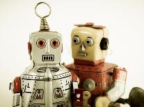 Two Retro Robot Toys-davinci-Art Print