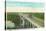 Davis, California - Causeway over Yolo Basin Towards Sacramento-Lantern Press-Stretched Canvas