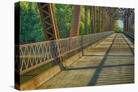 Davis Ferry Bridge over the Wabash River, Tippecanoe Township, Indiana-Rona Schwarz-Stretched Canvas