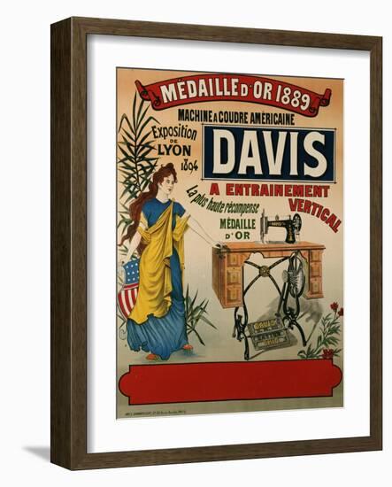 Davis, Machine a Coudre Americaine, circa 1894-null-Framed Giclee Print