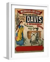 Davis, Machine a Coudre Americaine, circa 1894-null-Framed Giclee Print