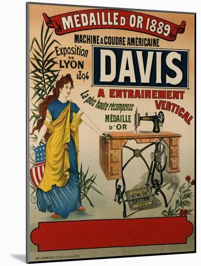 Davis, Machine a Coudre Americaine, circa 1894-null-Mounted Giclee Print