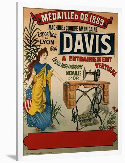 Davis, Machine a Coudre Americaine, circa 1894-null-Framed Giclee Print