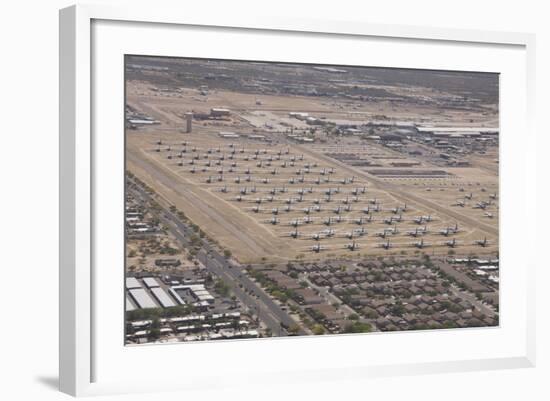 Davis-Monthan Air Force Base Airplane Boneyard in Arizona-Stocktrek Images-Framed Photographic Print