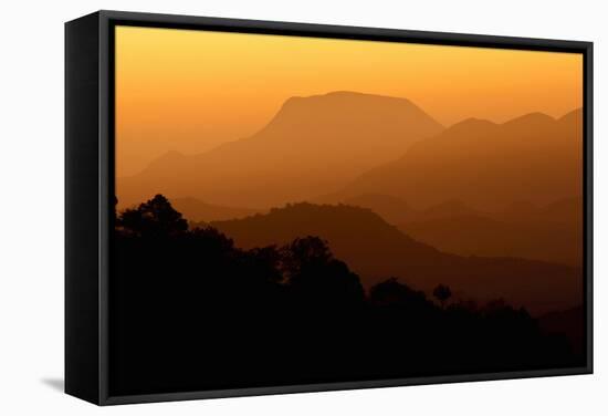 Davis Mountains at Sunrise in West Texas, USA-Larry Ditto-Framed Stretched Canvas