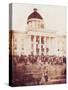 Davis Sworn In, President of the Confederacy, 1861-Science Source-Stretched Canvas