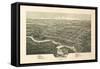 Davis, West Virginia - Panoramic Map-Lantern Press-Framed Stretched Canvas